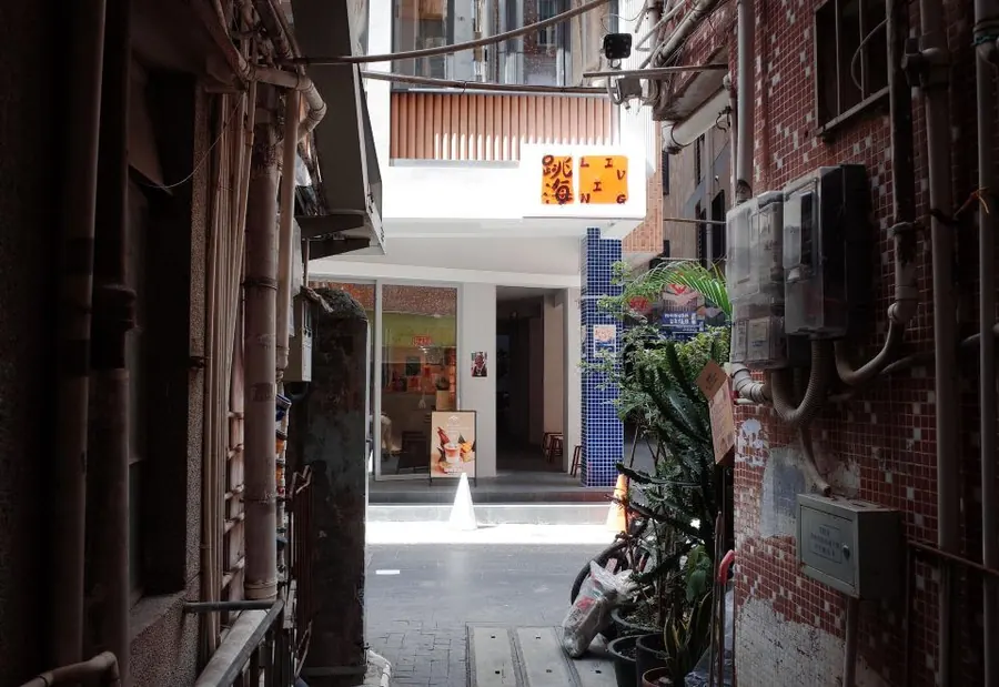Entrance alley and facade of Tiaohai Living in Nantou Ancient City
