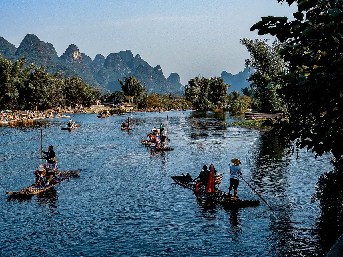 Yulong River bamboo raft (Yangshuo)